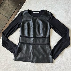 Bailey 44 Panic Attack Faux Leather Top